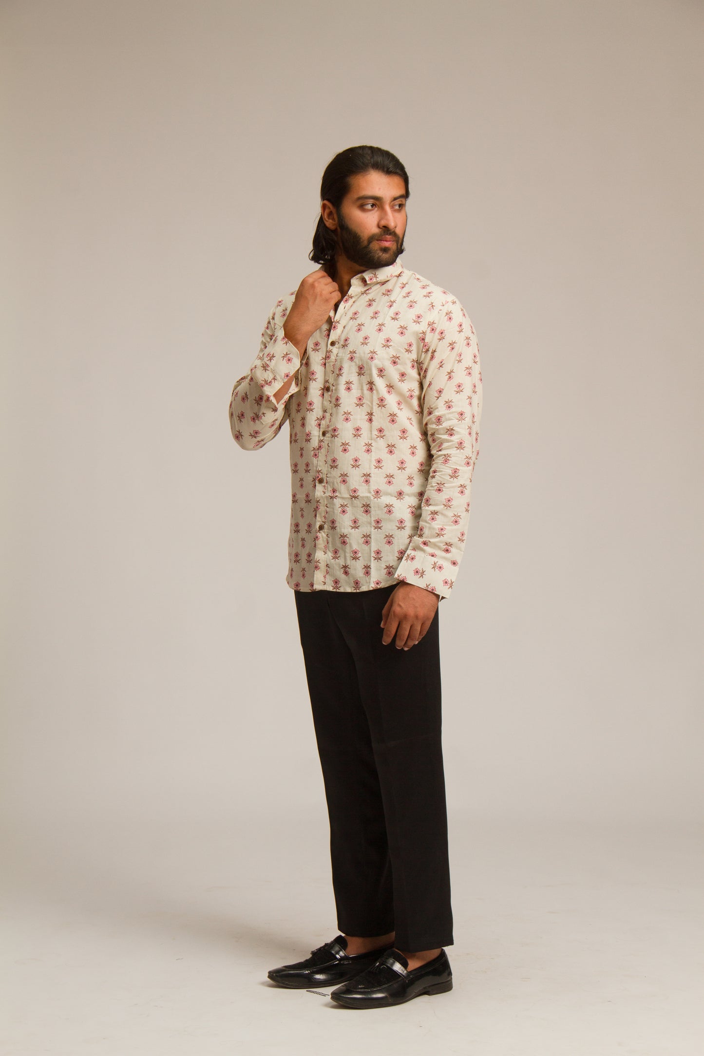 White Lily | Men's Cotton Printed Shirt