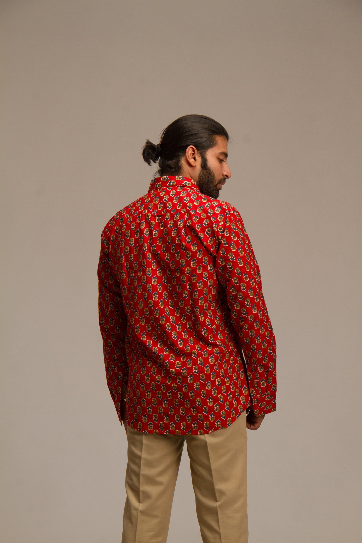 Red Buti | Mens Cotton Printed Shirt