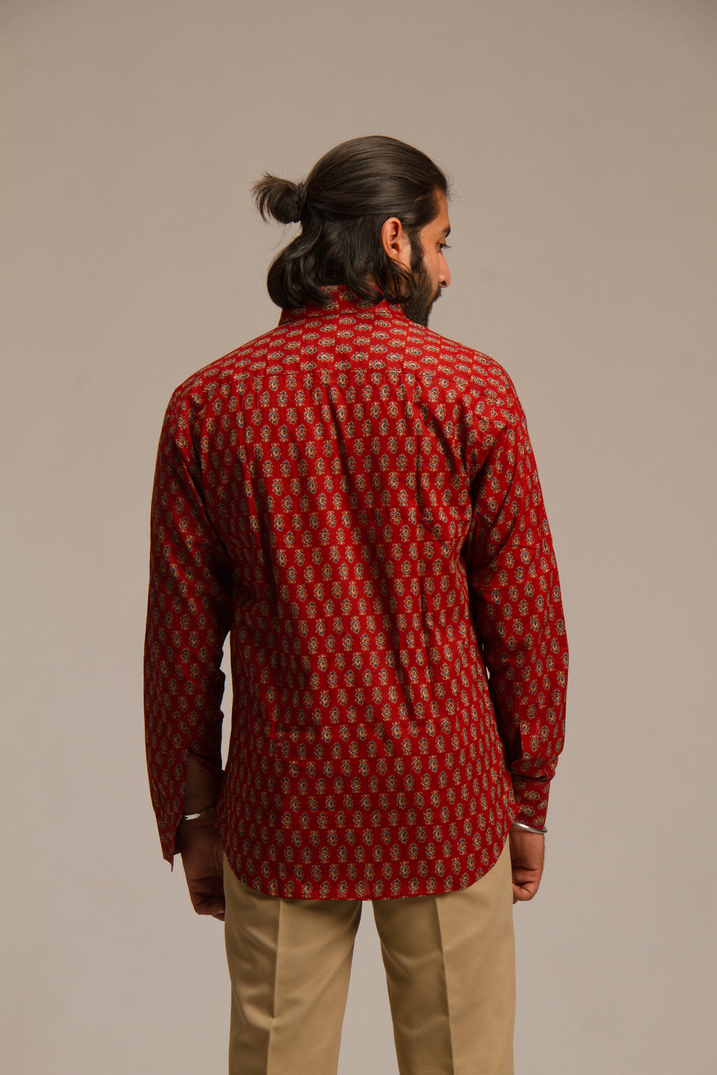 Red Small Buti | Mens Cotton Printed Shirts