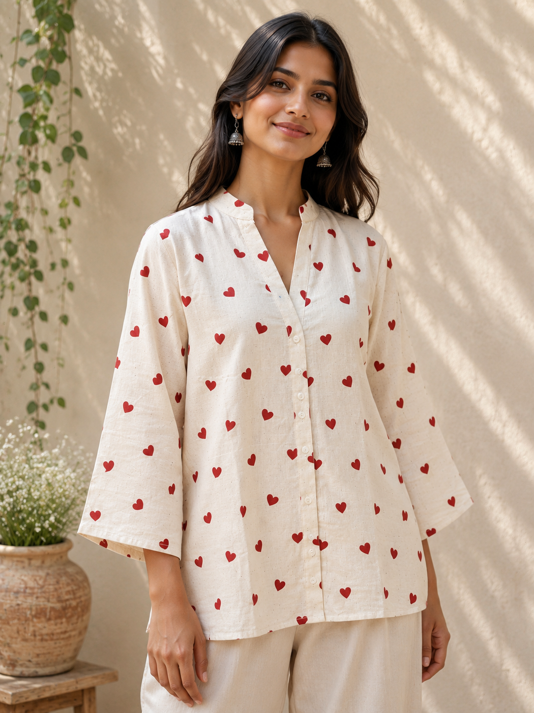Amoura Kurta Shirt | Women's Pure Cotton Printed | Comfort Fit