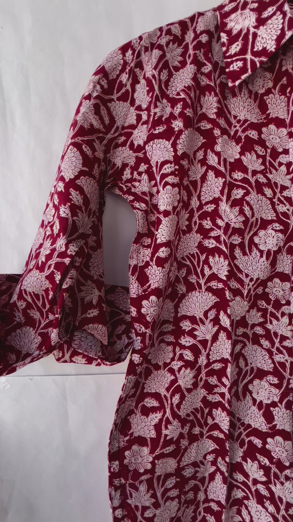 Red Jaal Womens Cotton Shirt | Bhanwar Jaipur